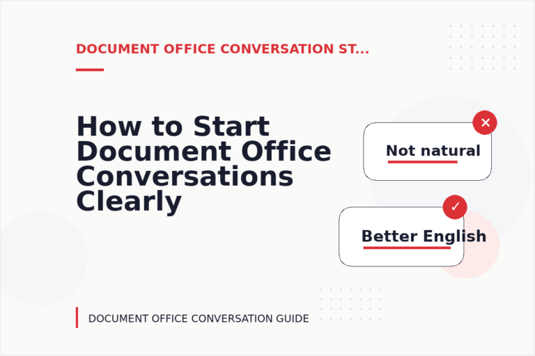 How to Start Document Office Conversations Clearly