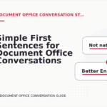 Simple First Sentences for Document Office Conversations