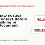 How to Give Context Before Asking in Document Office Conversation English