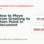 How to Move from Greeting to Main Point in Document Office Conversation English