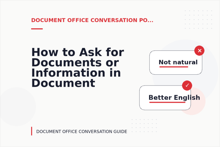 How to Ask for Documents or Information in Document Office Conversation English How to Ask for Documents or Information in Document Office Conversation English