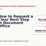 How to Request a Clear Next Step in Document Office Conversation English
