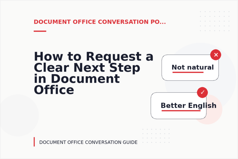 How to Request a Clear Next Step in Document Office Conversation English How to Request a Clear Next Step in Document Office Conversation English