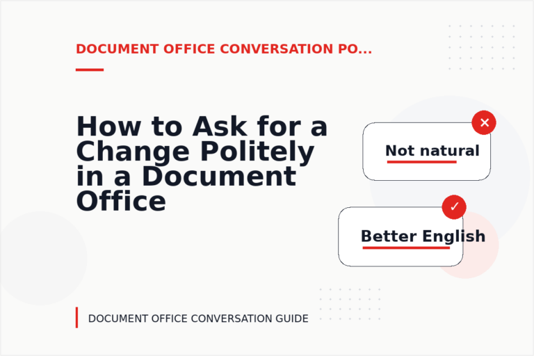 How to Ask for a Change Politely in a Document Office Conversation How to Ask for a Change Politely in a Document Office Conversation