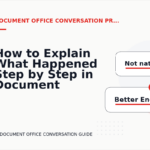 How to Explain What Happened Step by Step in Document Office Conversation English