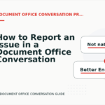 How to Report an Issue in a Document Office Conversation