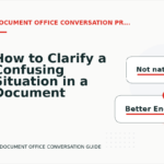 How to Clarify a Confusing Situation in a Document Office Conversation