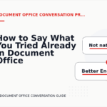 How to Say What You Tried Already in Document Office Conversation English