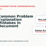 Common Problem Explanation Mistakes in Document Office Conversation English