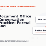 Document Office Conversation Practice: Formal and Friendly Versions