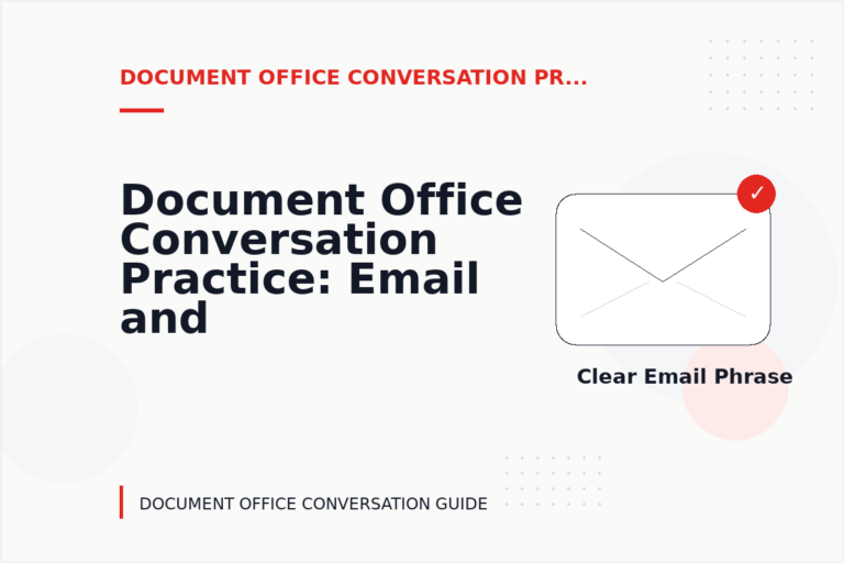 Document Office Conversation Practice: Email and Message Examples