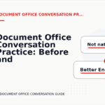 Document Office Conversation Practice: Before and After Corrections